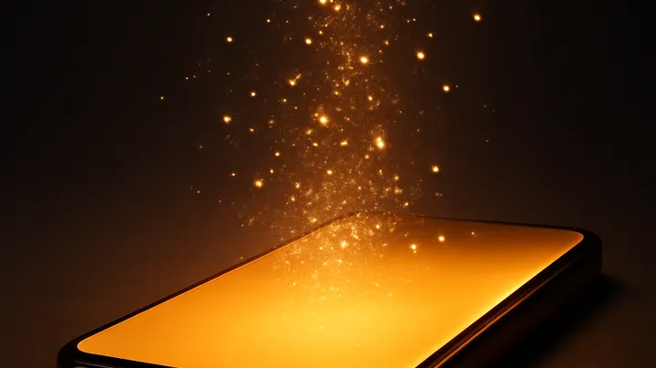 1111BETA COM - Modern phone with glowing screen 1111BETA COM Modern phone with glowing screen